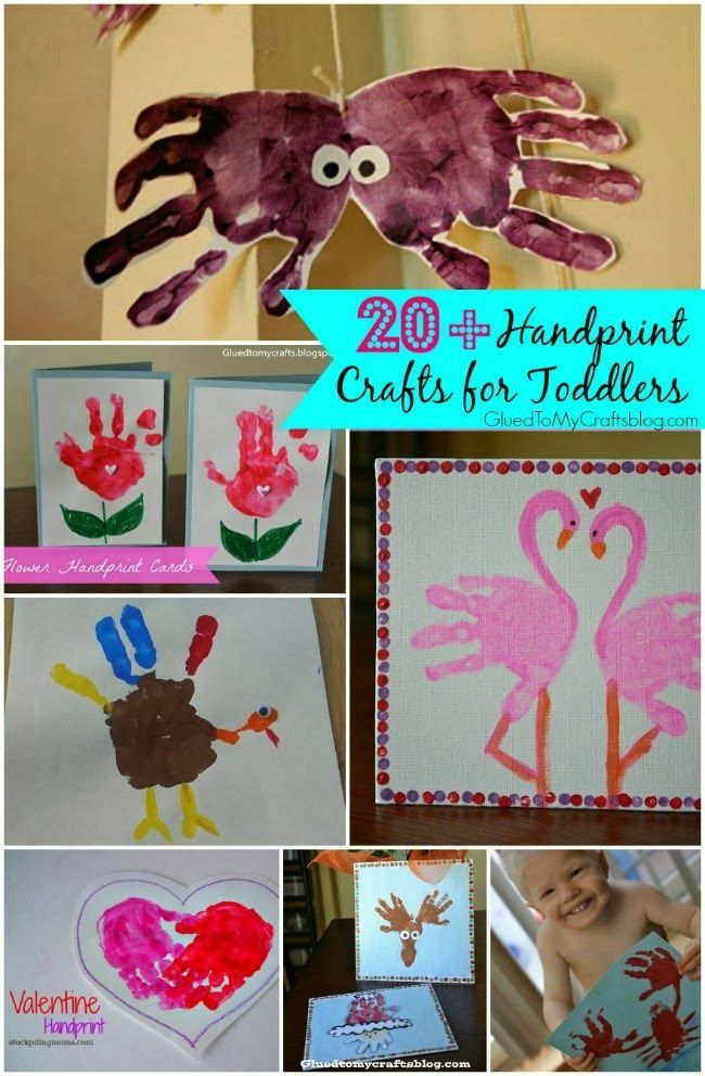 20+ Handprint Crafts for Toddlers {Roundup}