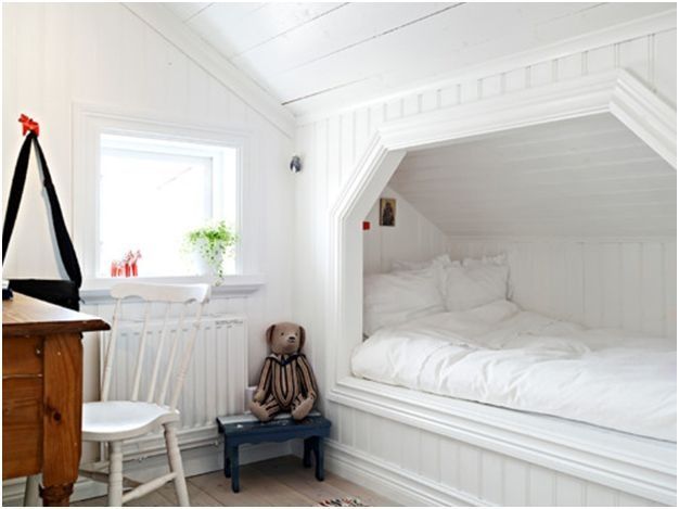 Always love a kid’s bed in a nook like this (even a guest room bed)