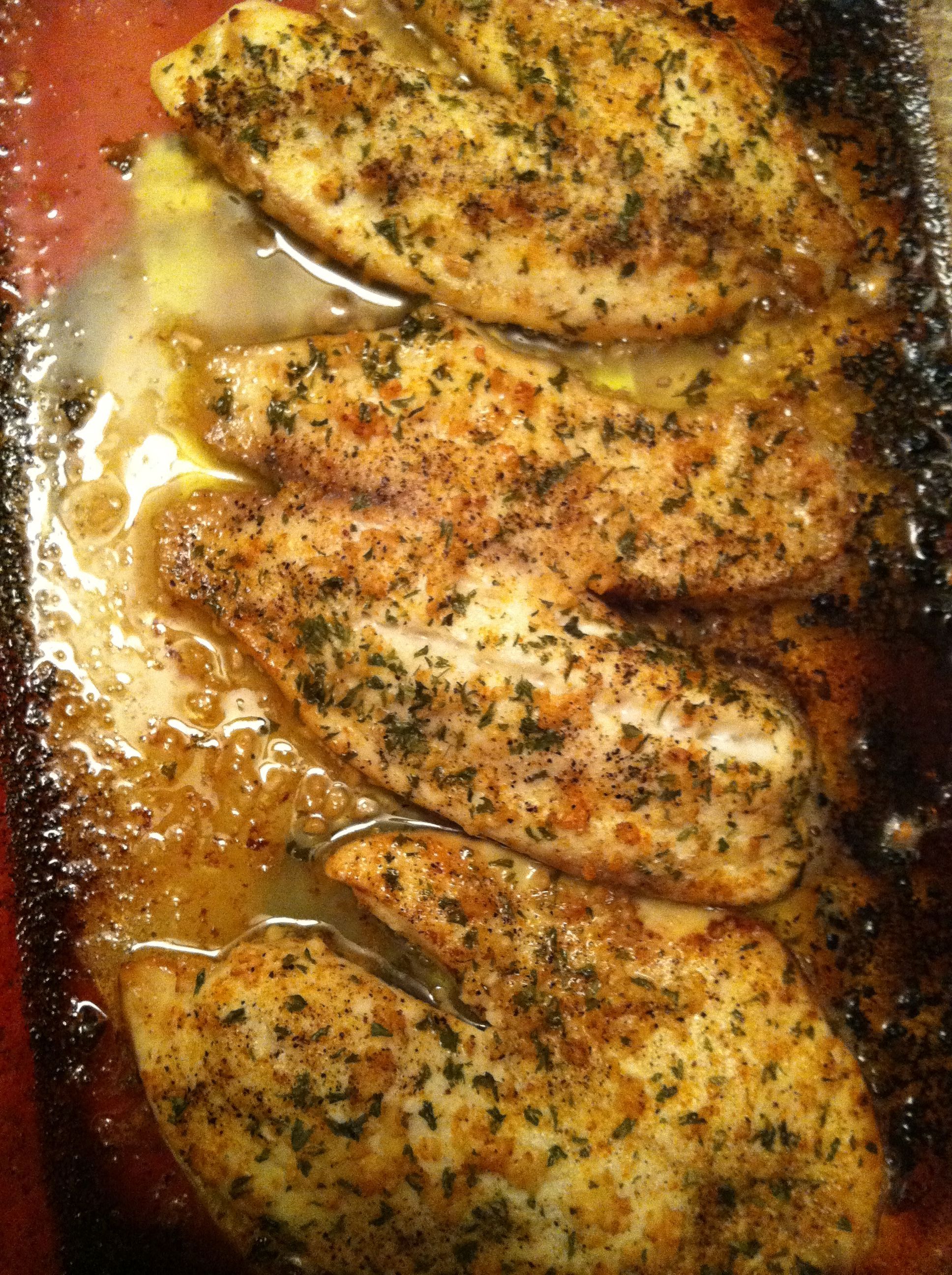 Baked Lemon Tilapia; used olive oil instead of butter. Delicious!