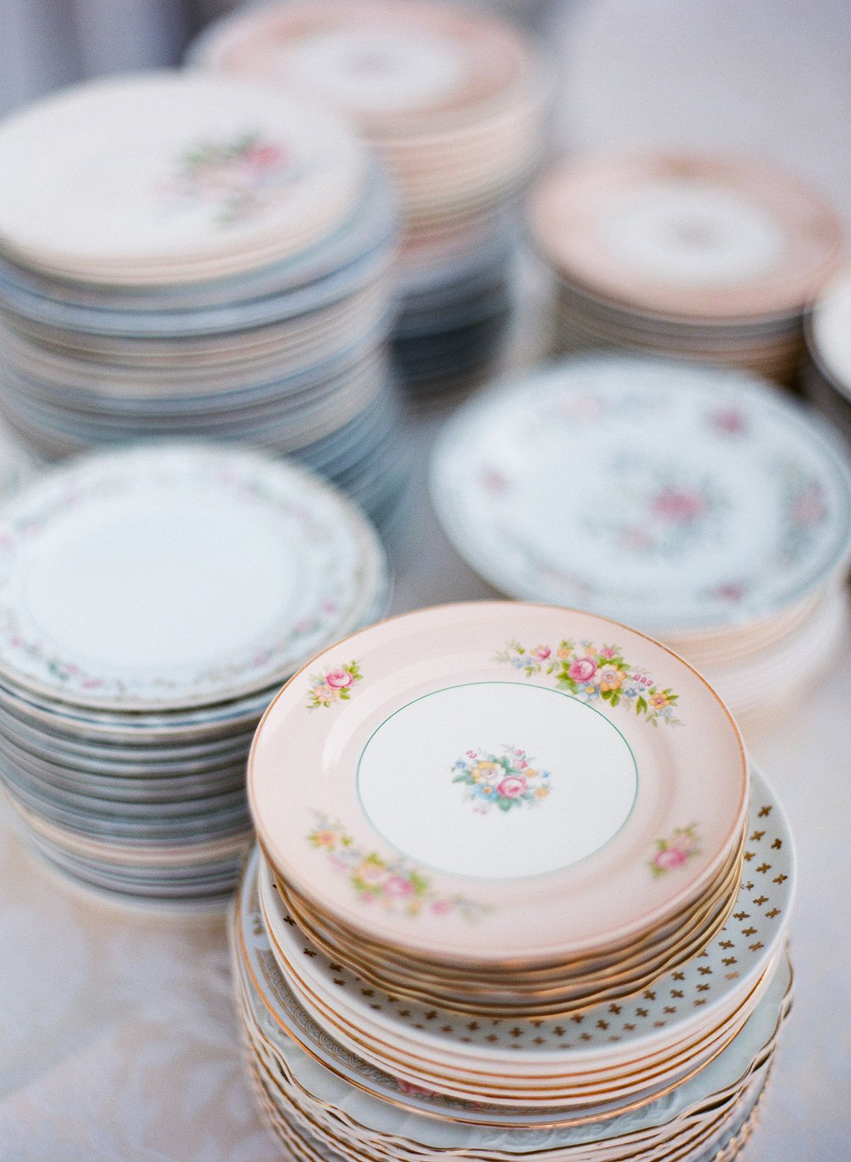 Cheekwood Botanical Garden wedding, Nashville Wedding, mismatched china plates f