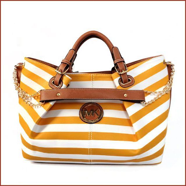 Creative Striped Logo Large Yellow Totes Makes Your World Full Of Joy And Happin