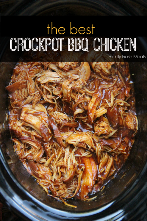 Crockpot BBQ Chicken 1 cup  BBQ sauce 1/4 cup Italian dressing 1/4 cup brown sug