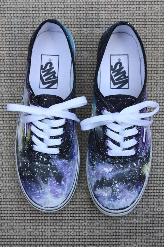 Custom Galaxy Cosmic Vans Sneakers By Ebeth Hajj