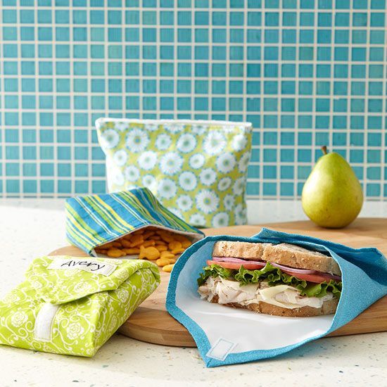 DIY Reusable Snack Bags & Sandwich Wraps. Nice! How many plastic bags will we sa