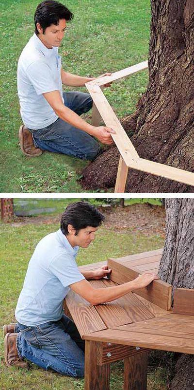 DIY Tree Bench. Great idea for if i have a nice big tree when i buy a house :)
