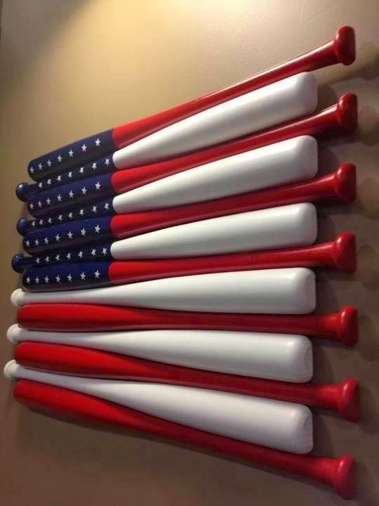 DIY Vintage Chic: DIY Baseball Bat American Flag