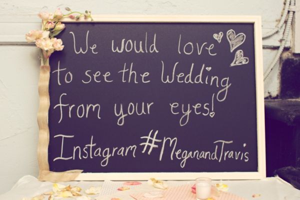 Instagram your wedding and get fun, personal pics from your guests.  Modern Rust