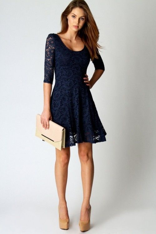 Lovely lace dress, perfect for a night out or dress up with pearl accessories fo