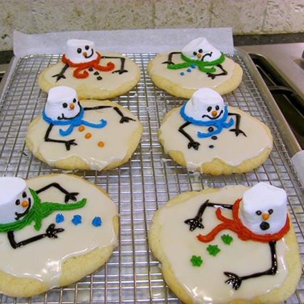 Melted Frosty the Snowman Cookies