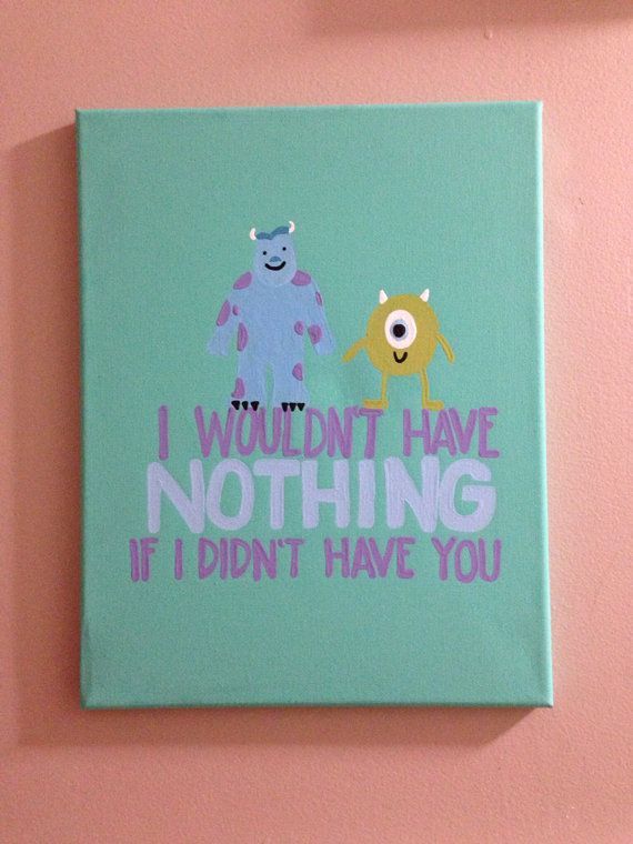Monsters inc canvas on Etsy, $20.00