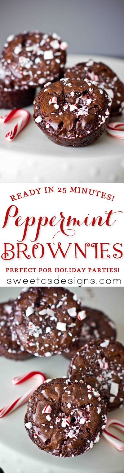 Peppermint brownies- these are so easy to make and so delicious! Like peppermint