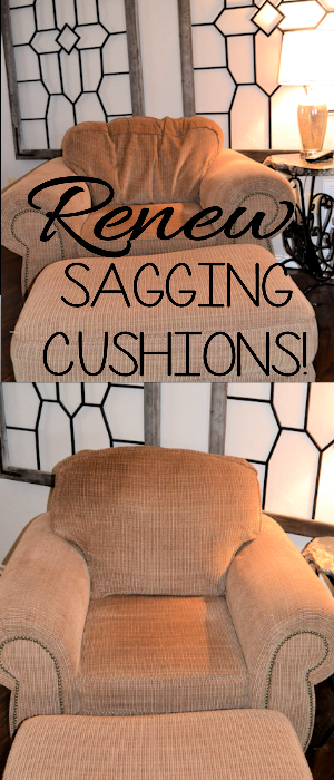 Perk up your furniture by renewing those saggy cushions! Its easy and inexpensiv