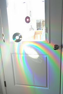 Physics – Light! Hang old CD’s in the window to make rainbows