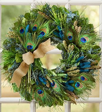 Proud Peacock Wreath. This would be stunning on the doorway of the ceremony or r
