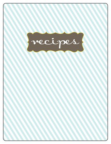 Recipe book template