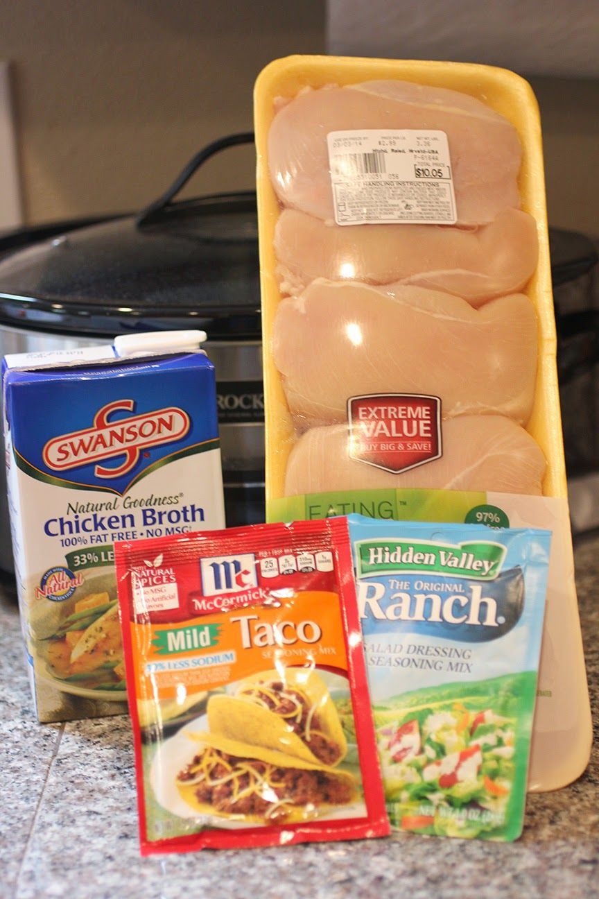 Repeat Crafter Me: Crock Pot Ranch Chicken Tacos