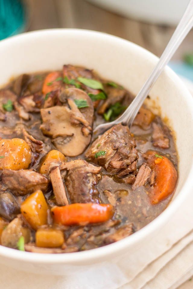 This Paleo Slow Cooker Beef Bourgignon might be Squeaky Clean, but it truly does