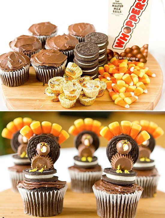 Turkey Thanksgiving Cupcakes and other great Thanksgiving treats!