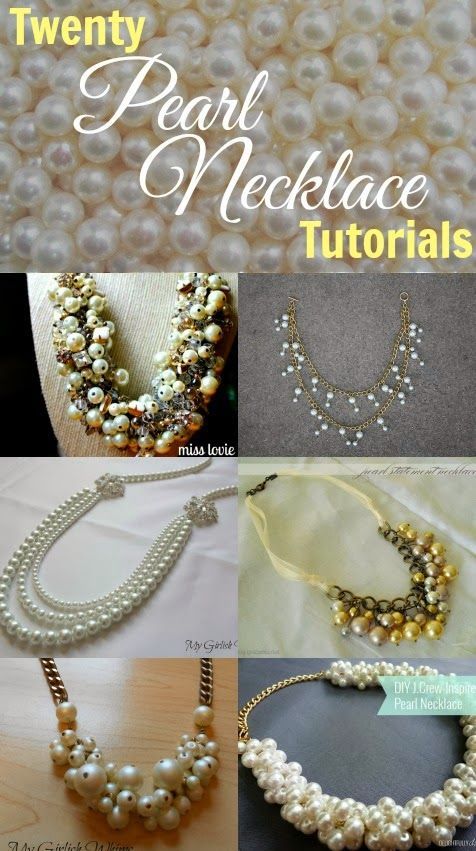 Twenty DIY Pearl Necklace Tutorials. These aint yo grandmas pearl necklaces!