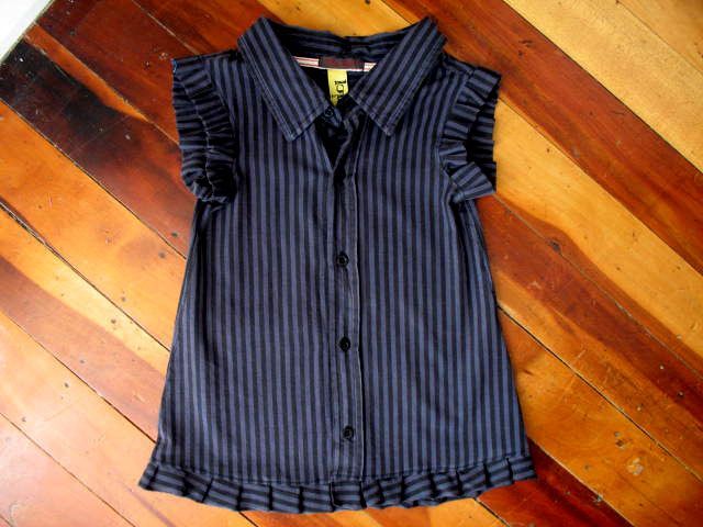 upcycled mens dress shirt | Gorgeous Upcycled Super-Stripey Shirt-Dress ~ Busine