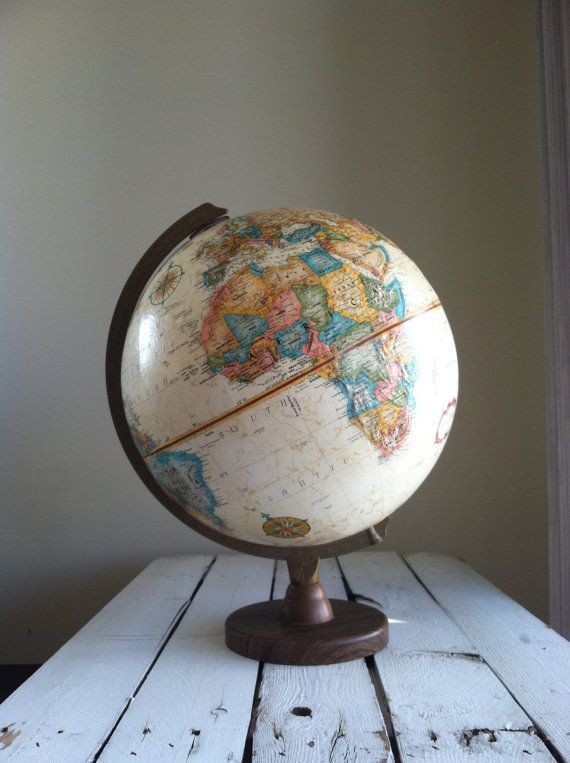 Vintage world globe  Replogle world globe made in the by MellaFina, $39.00