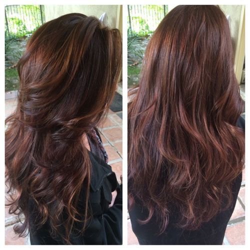 We are loving this hair color formula to create a rich chocolate brown with high