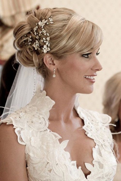 Wedding Hairstyles for Medium Hair with Veil Images