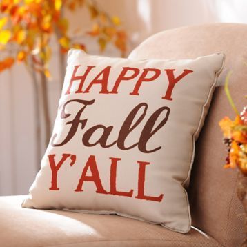 Were loving this Happy Fall Yall Pillow! #kirklands #kirklandsharvest