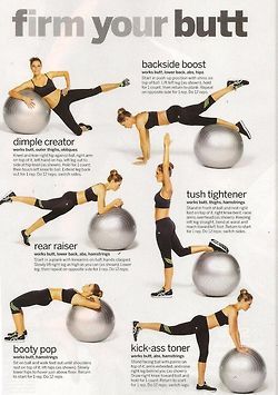 Work your way to being a sexy beach bum! Stability ball butt workout