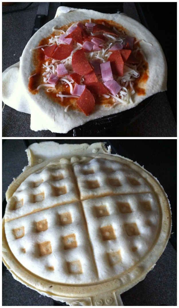 17 recipes for the waffle iron… Cheeseburgers, hot dogs, pizza, cookies, ect.