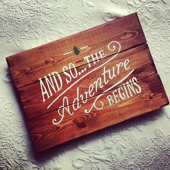 And So… The Adventure Begins Homemade by collenelarson on Etsy, $20.00
