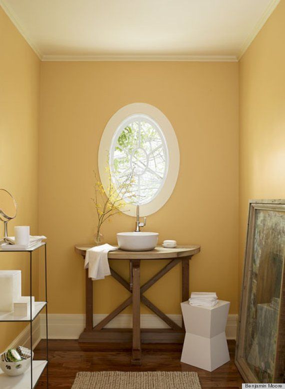 Benjamin Moore: “August Morning” | This color flatters all skin tonesgood for a