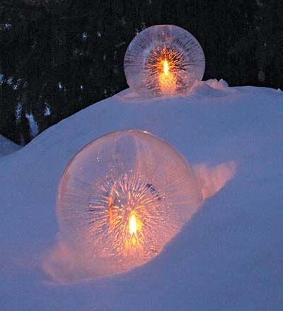 Easy to make ice lanterns…. FROM