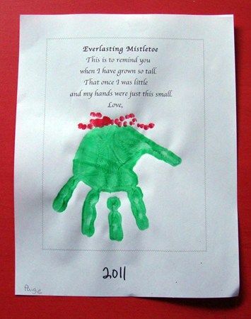 Everlasting Mistletoe – Parent Hand Print Gift