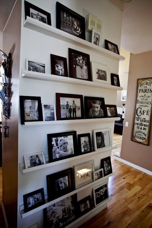 Gallery Wall – no having to drill holes in the wall, easy to move frames around.