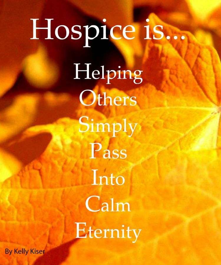 Hospice is… So beautifully stated and so very very true! Hospice care provider