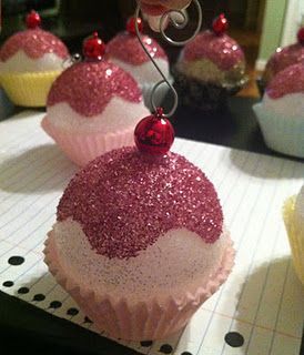 recycle old Christmas ornaments into cupcake ornaments #ornament #Christmas #Chr