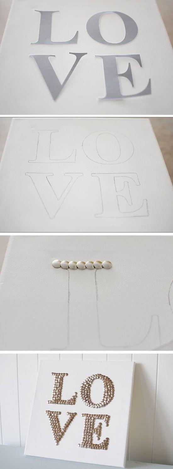 signed by tina: Push-pin art….you could also paint the tops before hand