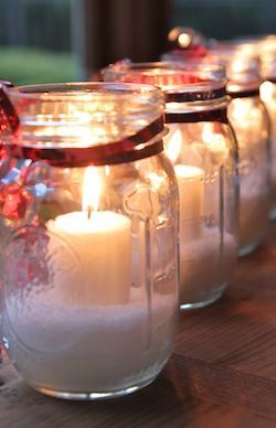 Snow candles… so easy and inexpensive and makes a beautiful little gift for ne