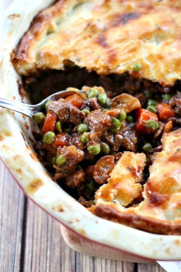The filling in this Beef Pot Pie is