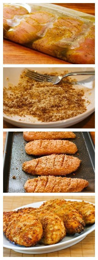 A pinner says: Oven Fried Chicken.
