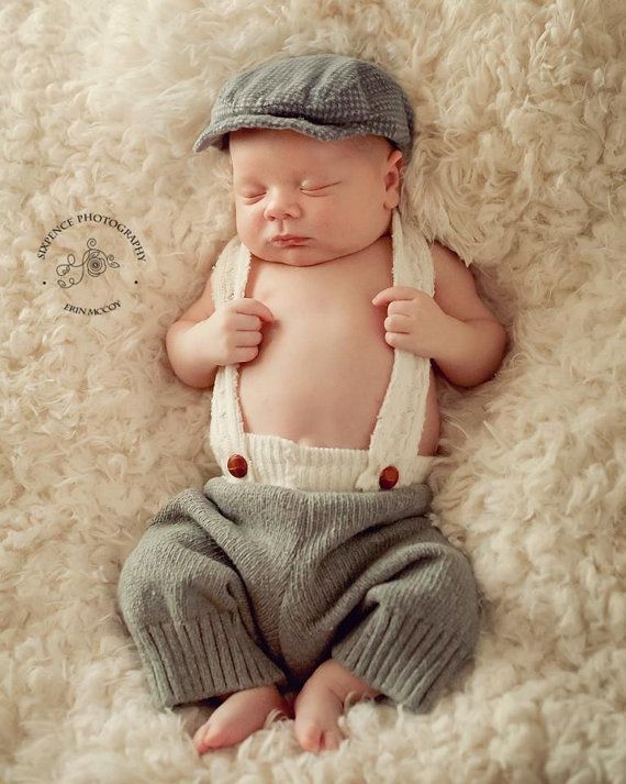 Cap,Pants,Suspenders,Newborn Boy Ph