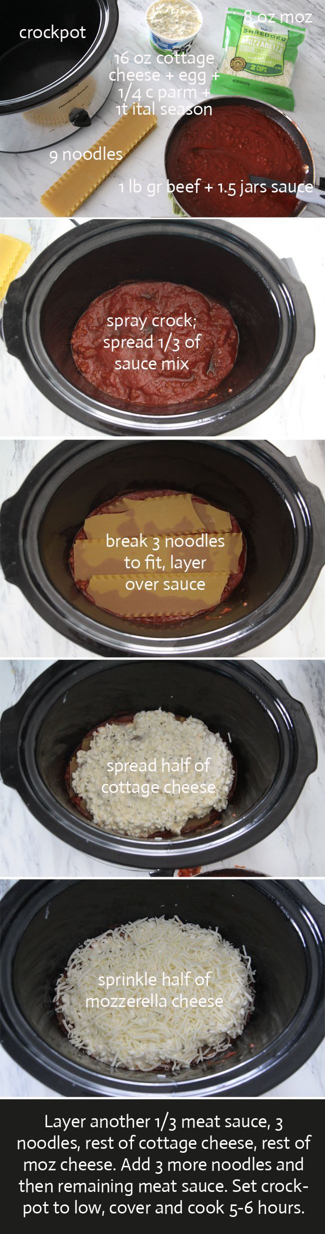Crockpot Lasagne Recipe ~ this reci