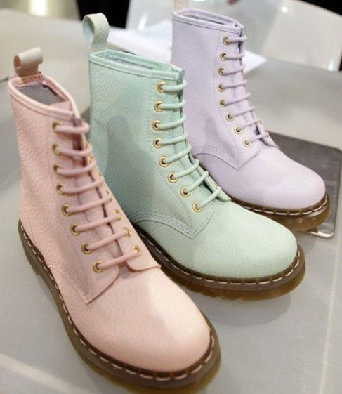 Doc Martins in pastel!!!  I can fin