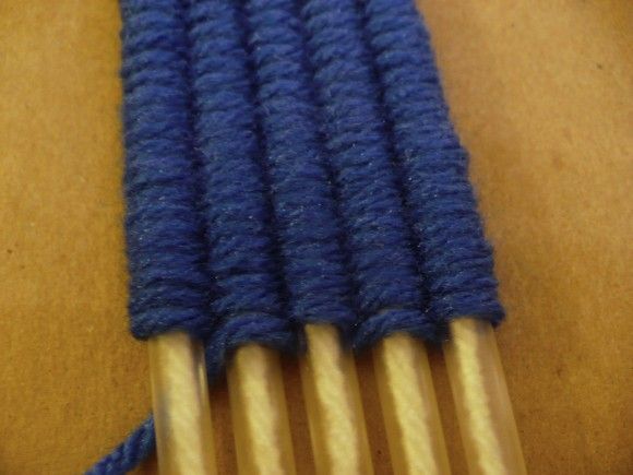 Drinking straw weaving loom. Never