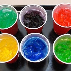Drinks that change color!  Place 2-