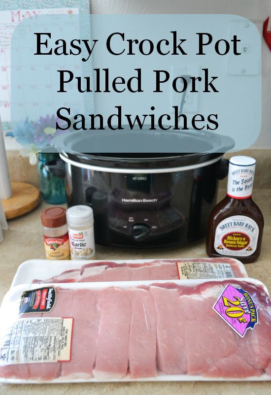 Easy Crock Pot Pulled Pork Sandwich