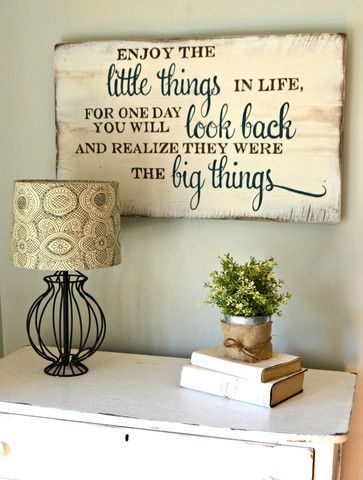 “Enjoy the little things” Wood Sign