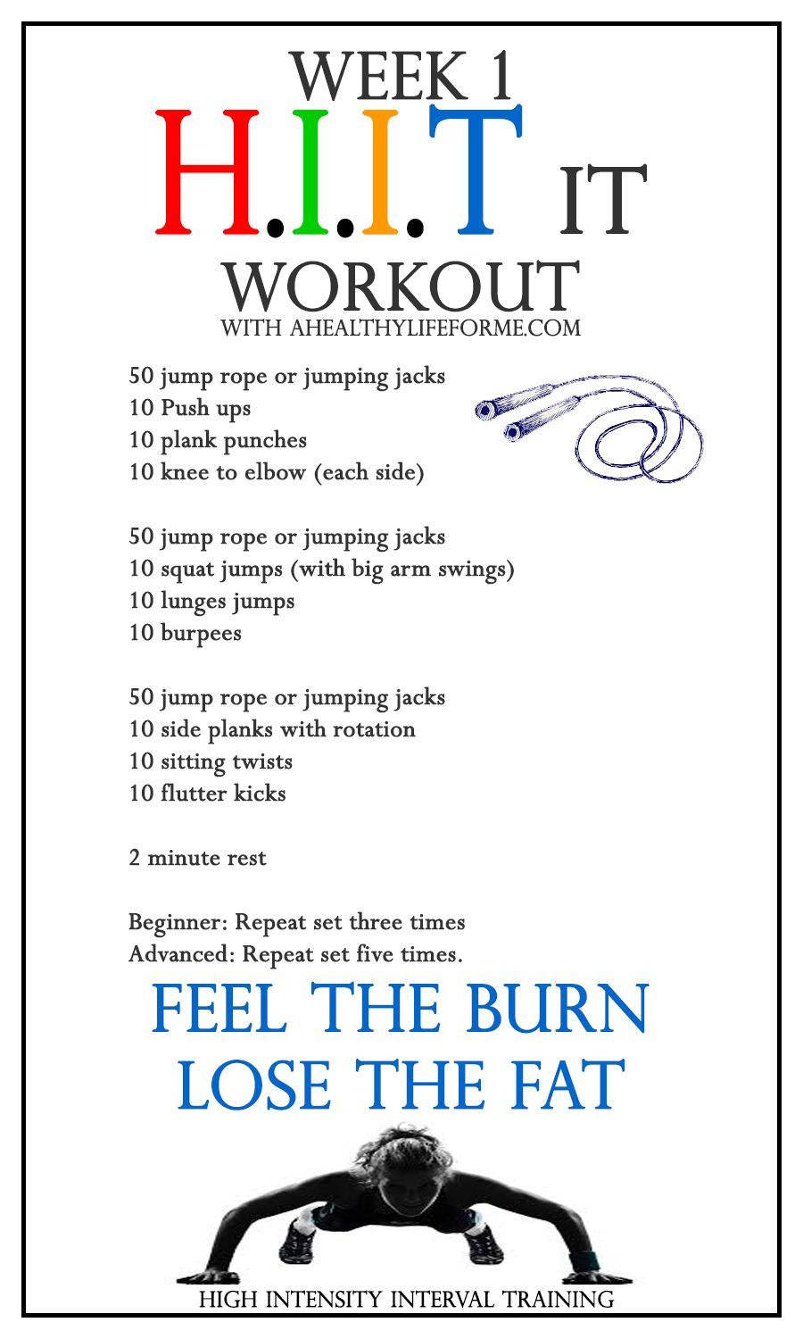 HIIT Workout Week 1 – A Healthy Lif