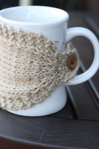 homebody buttoned mug cozy knitting